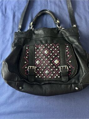 Y2K grunge punk, Hobo Betsey Johnson faux leather bag with strap